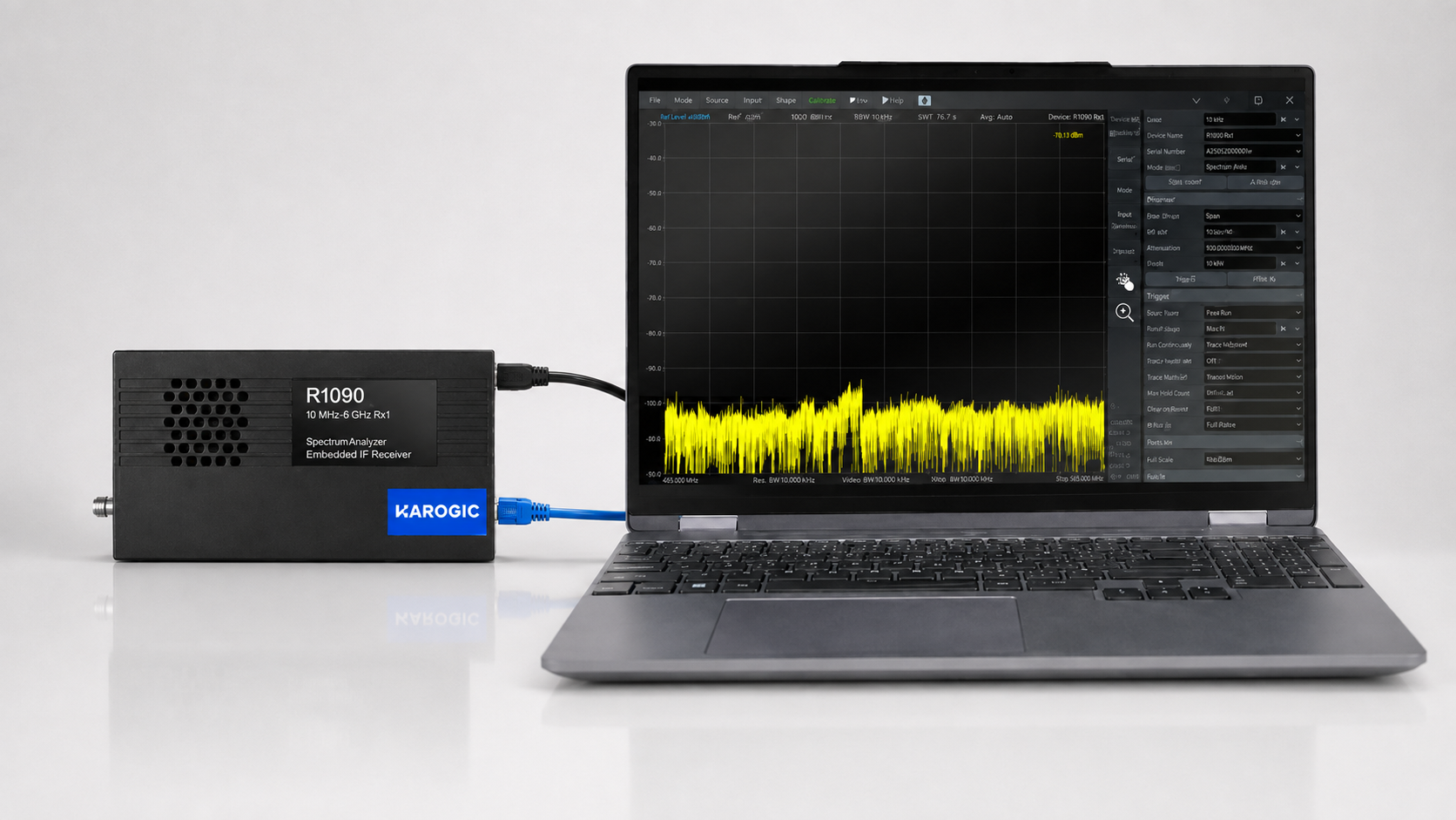 HAROGIC R1090 connected to a Windows computer