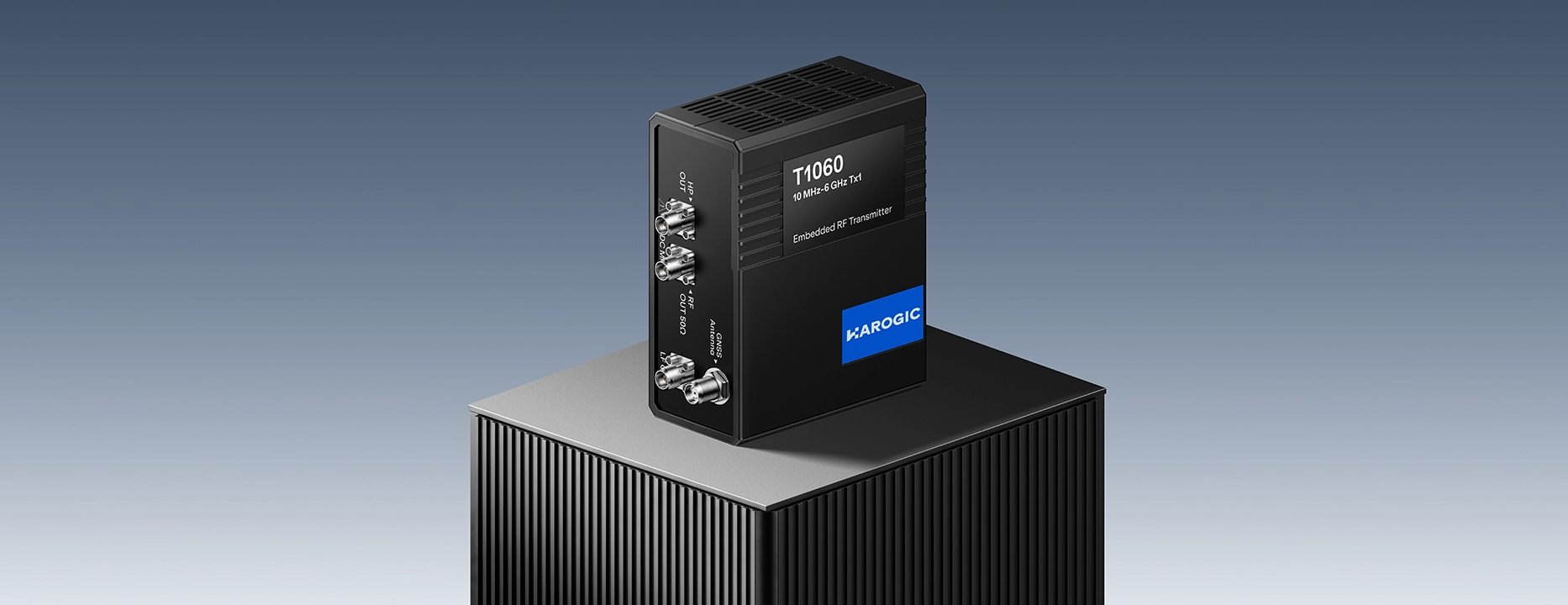 Figure 1  T1060 integrates RF generation, embedded computing, and network control in a compact node